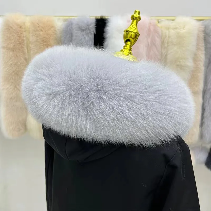 Real fox fur collar clothing fur collar fox raccoon coyote mink fur collar custom fur collar coat fur accessories