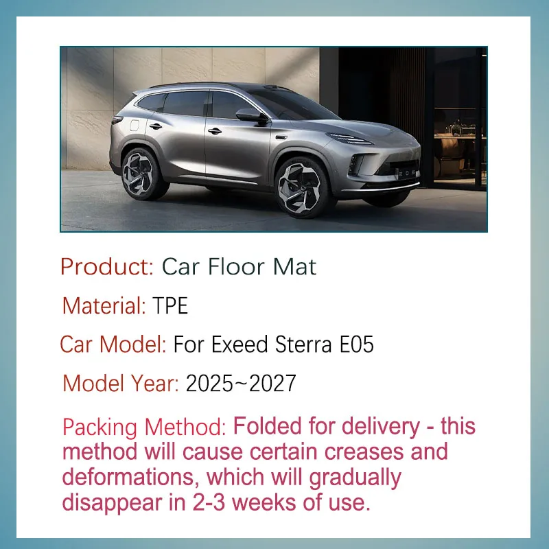 Car Floor Mat For Exeed Sterra E05 MX ET5 2025 2026 2027 Dirt-resistant Foot Left Hand Driver Pad Floors Covers Auto Accessories