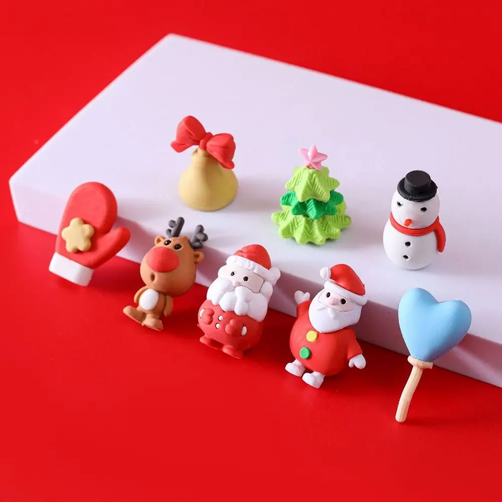 Kawaii Santa Christmas Eraser Snowmen Cartoon Christmas Stationery Good-looking Christmas Tree Pencil Erasers Student