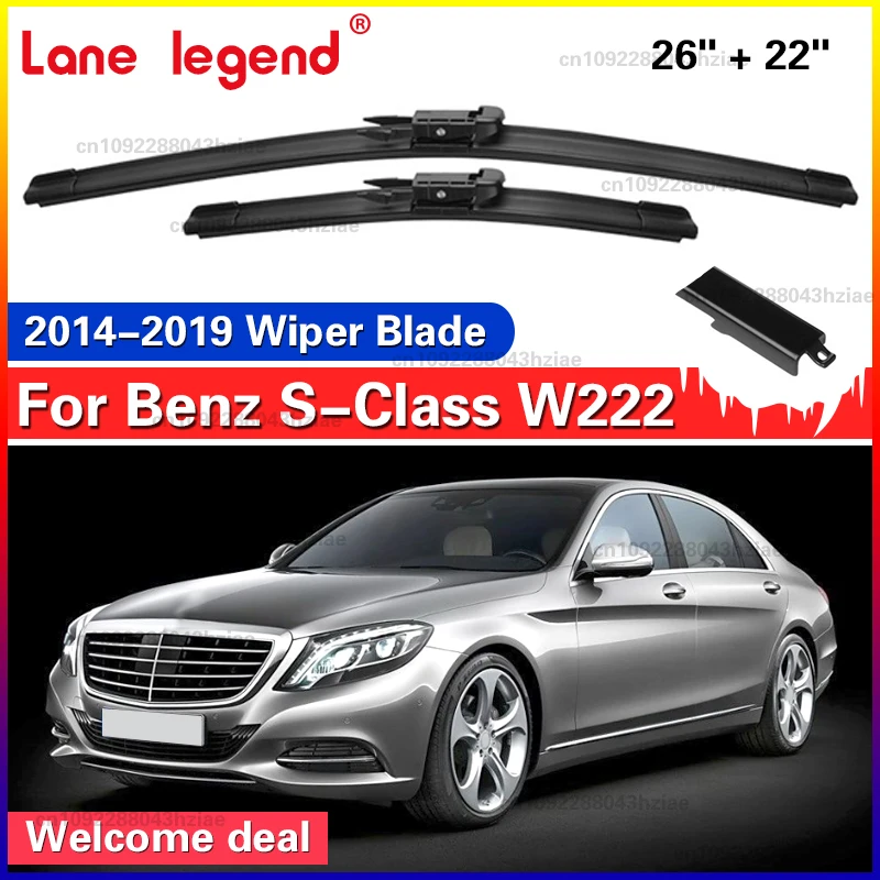 Car Front Wiper Blades For Mercedes Benz S Class W222 2014 2015 2016 2017 2018 2019 Windshield Windscreen Window Brush 26\