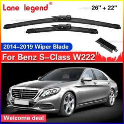 Car Front Wiper Blades For Mercedes Benz S Class W222 2014 2015 2016 2017 2018 2019 Windshield Windscreen Window Brush 26