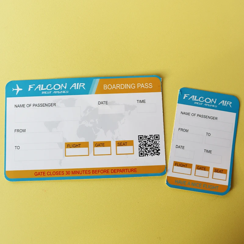 【Blank handwritten flight ticket】English classroom scenario teaching, interactive teaching aids, blank handwritten flight ticket