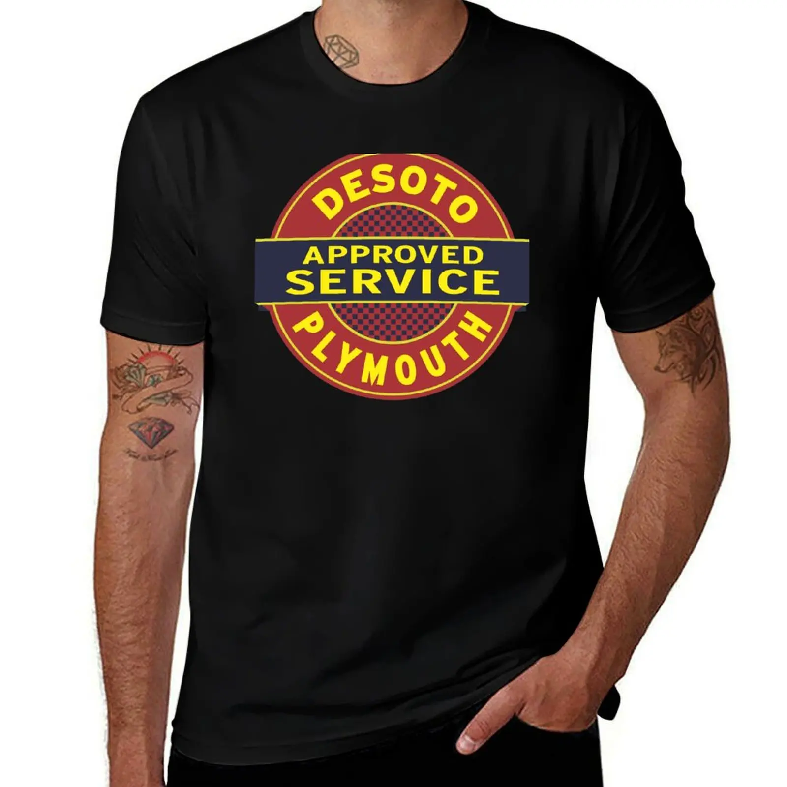 

DeSoto Plymouth Approved Service T-Shirt man t shirt vintage t shirts quick-drying designer shirts mens designer clothes