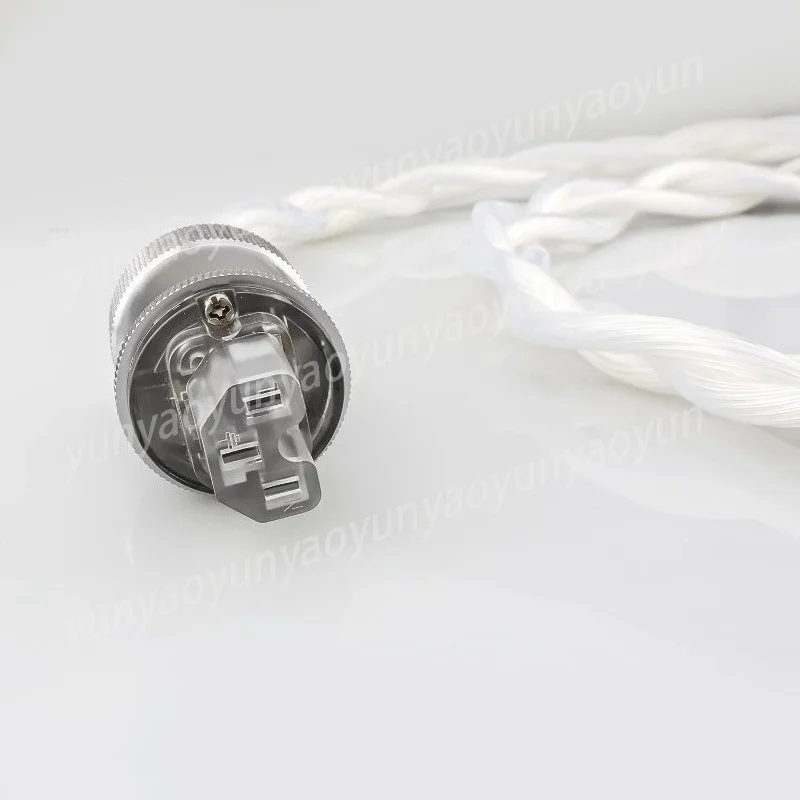 HiFi A27 silver power cable EU/US AC Power Cord Cable Audiophile audio amplifier filter rhodium plating power plug