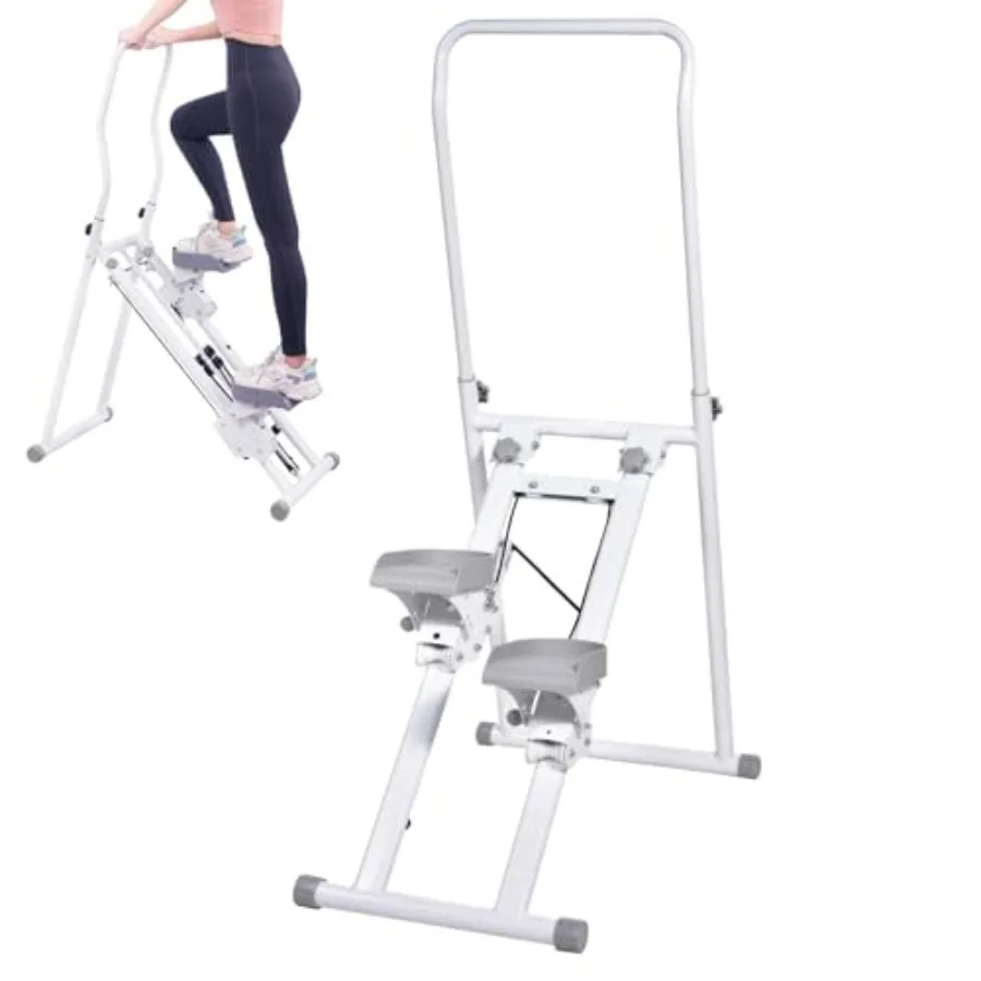 Stepper para Ejercicio en Casa con Escalador Vertical Plegable para Entrenamiento de Cuerpo Completo, Máquina Escaladora con Manillar Ajustable en Negro 3