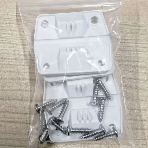 Bisagra de plástico blanco con tornillo de 8 Uds., juego de bisagras para enfriador Coleman, decorativa para caja de madera, caja de regalos, accesorios de Hardware, 2 uds.