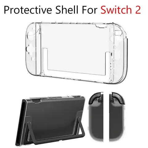 Split Type Transparent Hard Case for Switch 2 Joycon Protective Shell Cover for Switch2  Protector Case Accessories