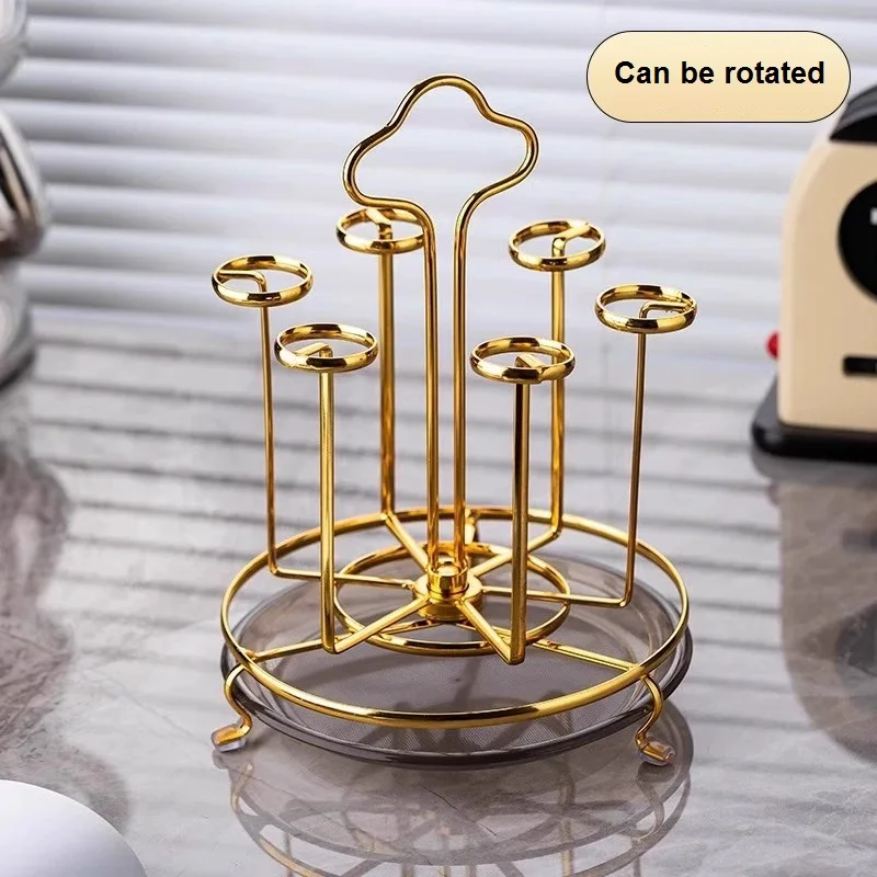 Glass Drain Rack, Household Water Cup Hanging Storage Rack, Multifunctional Cup Rack With Inverted Cup, Light Luxury Storage Rac