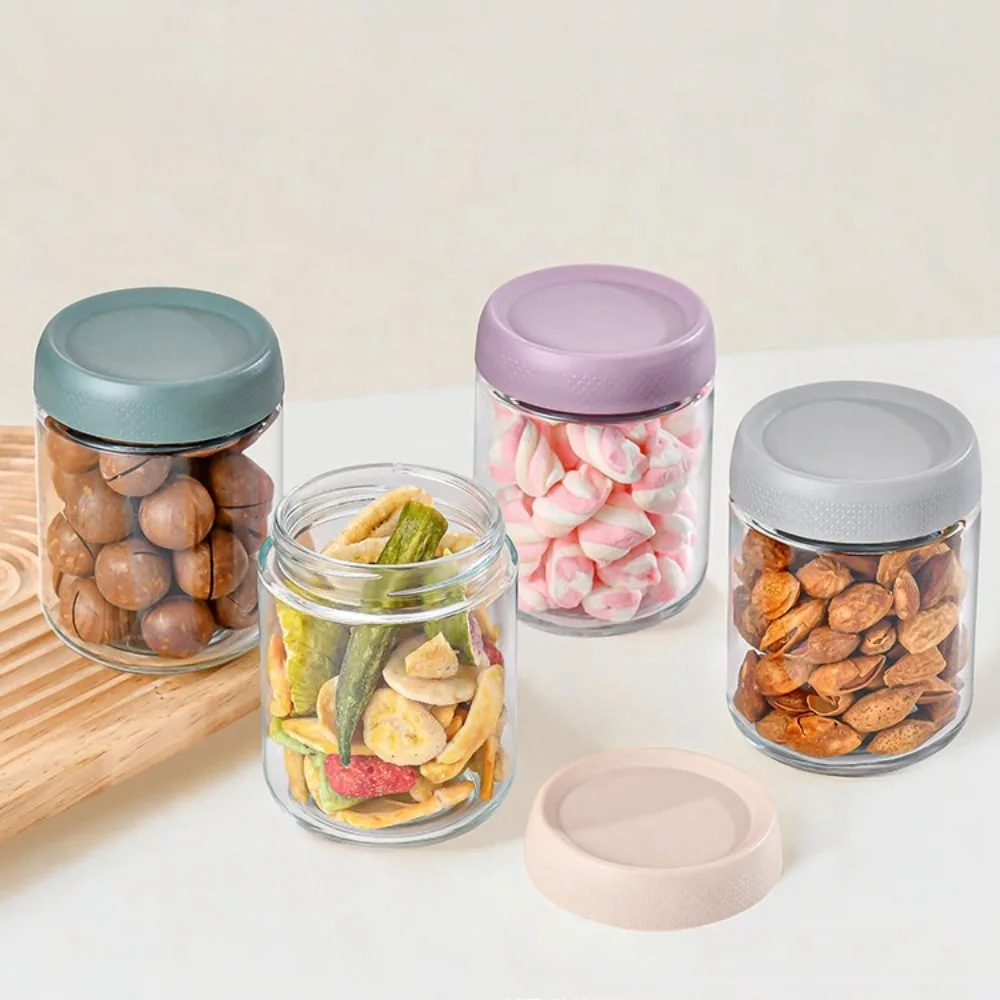 New 480ml 16oz Overnight Oats Containers with Lids Wide Mouth Yogurt Bowl Food Storage Tool Food Prep Jars for Snack Spice Sugar