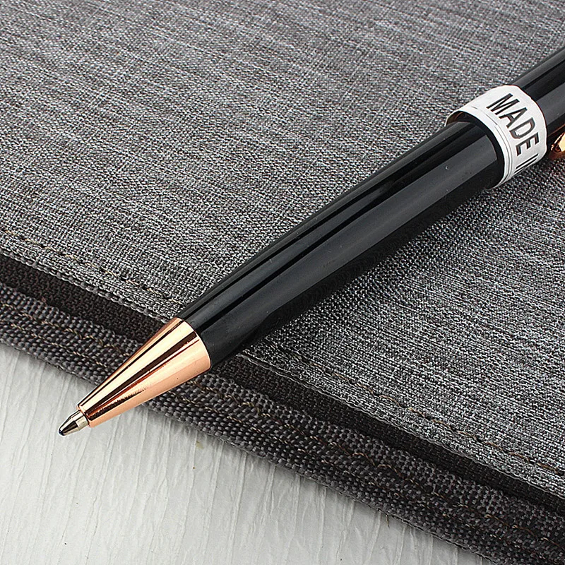 Luxury Quality Gray Rose Gold Business Office Ballpoint Pen New Student School Stationery Supplies Pens for Writing