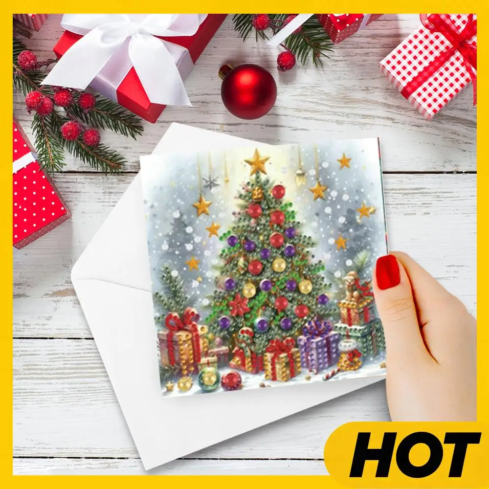 

6PCS DIY Christmas Diamond Art Greeting Cards Congratulations Cards & Gifts