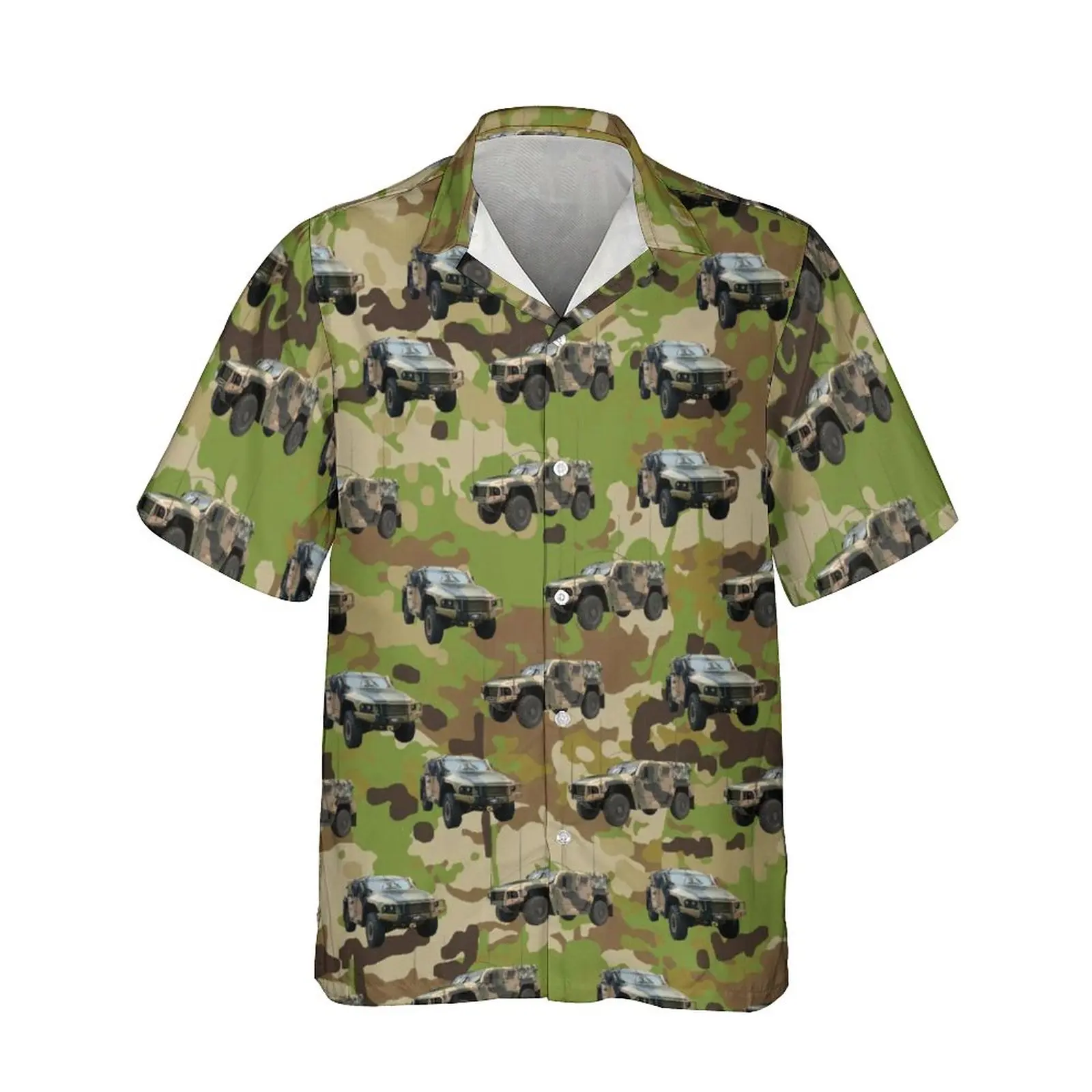 Jumeast 3D Printed Camo Tank Car Men Hawaiian Shirts American Guns Self Defense Beach Blouses Palm Tree Camisa Social Clothes