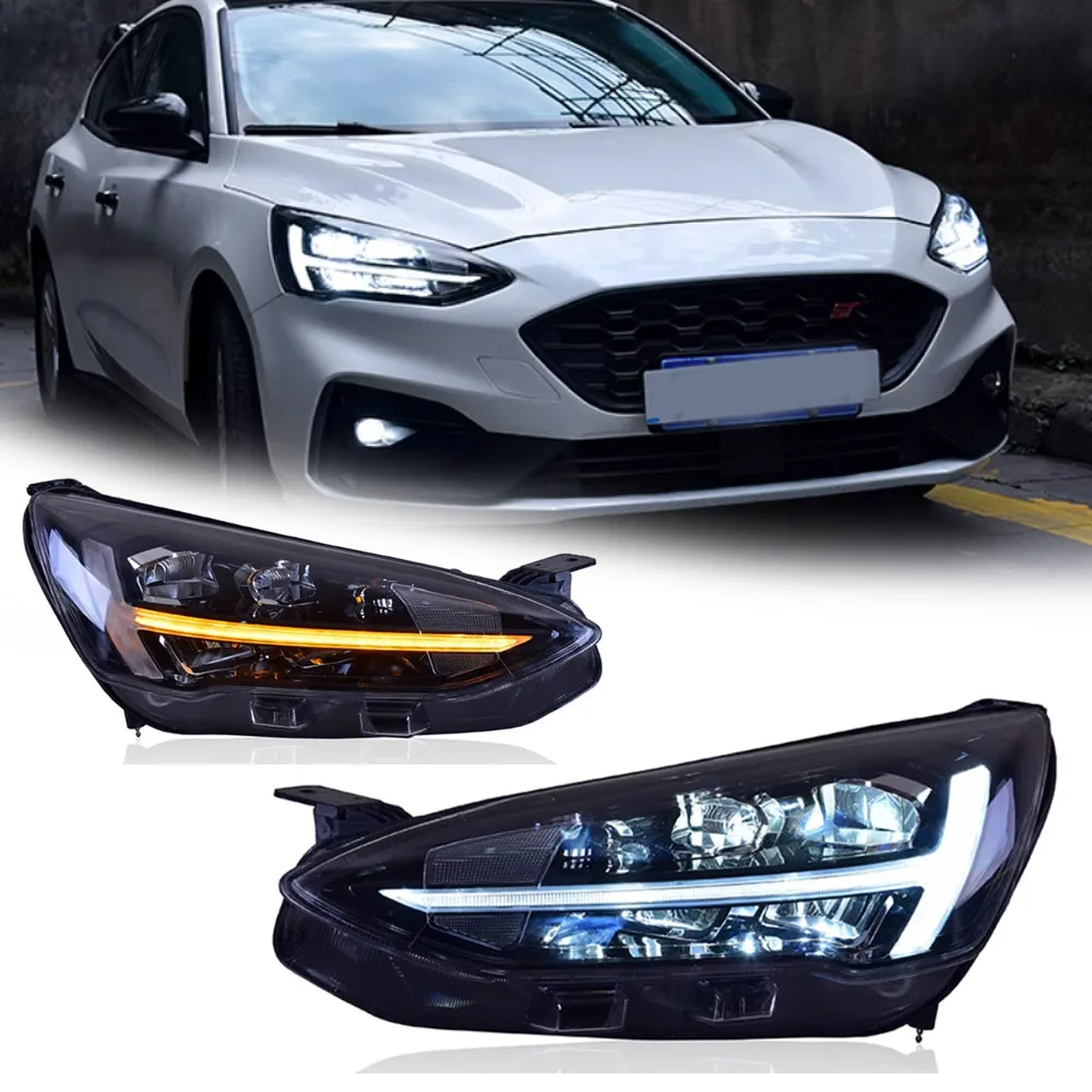

Styling LED HeadLights for FORD FOCUS 19-20 new style full led DRL Car head lamp Assembly Signal Auto Accessories Modified Lamp