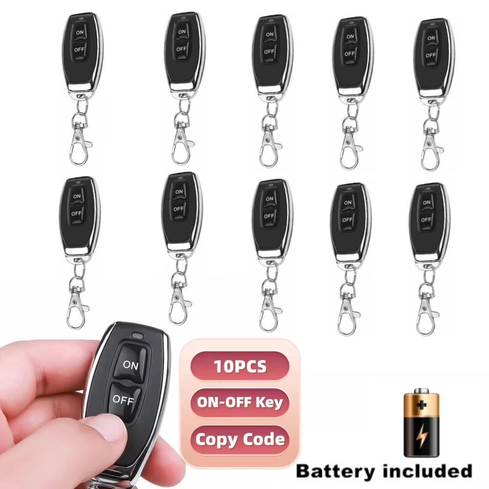 10 Stück 433MHz Auto 2-Kanal-Code-Fernbedienung Elektrischer Lerncode-Toröffner für Garagentore mit Schlüsselanhänger
