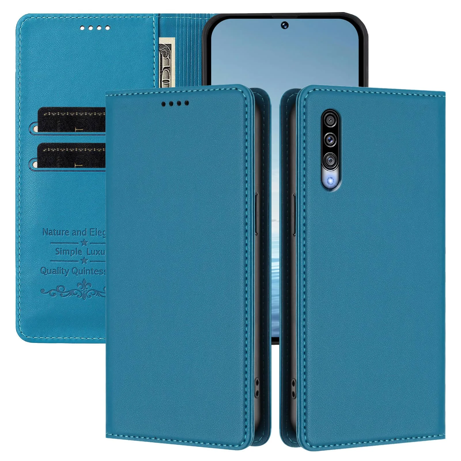 

Чехол-кошелек WEFOR Slim Magnetic для Samsung Galaxy A06 A70 A50 A42 5G A30 A21S A20E A10S A10E, с RFID-защитой, откидной подставкой