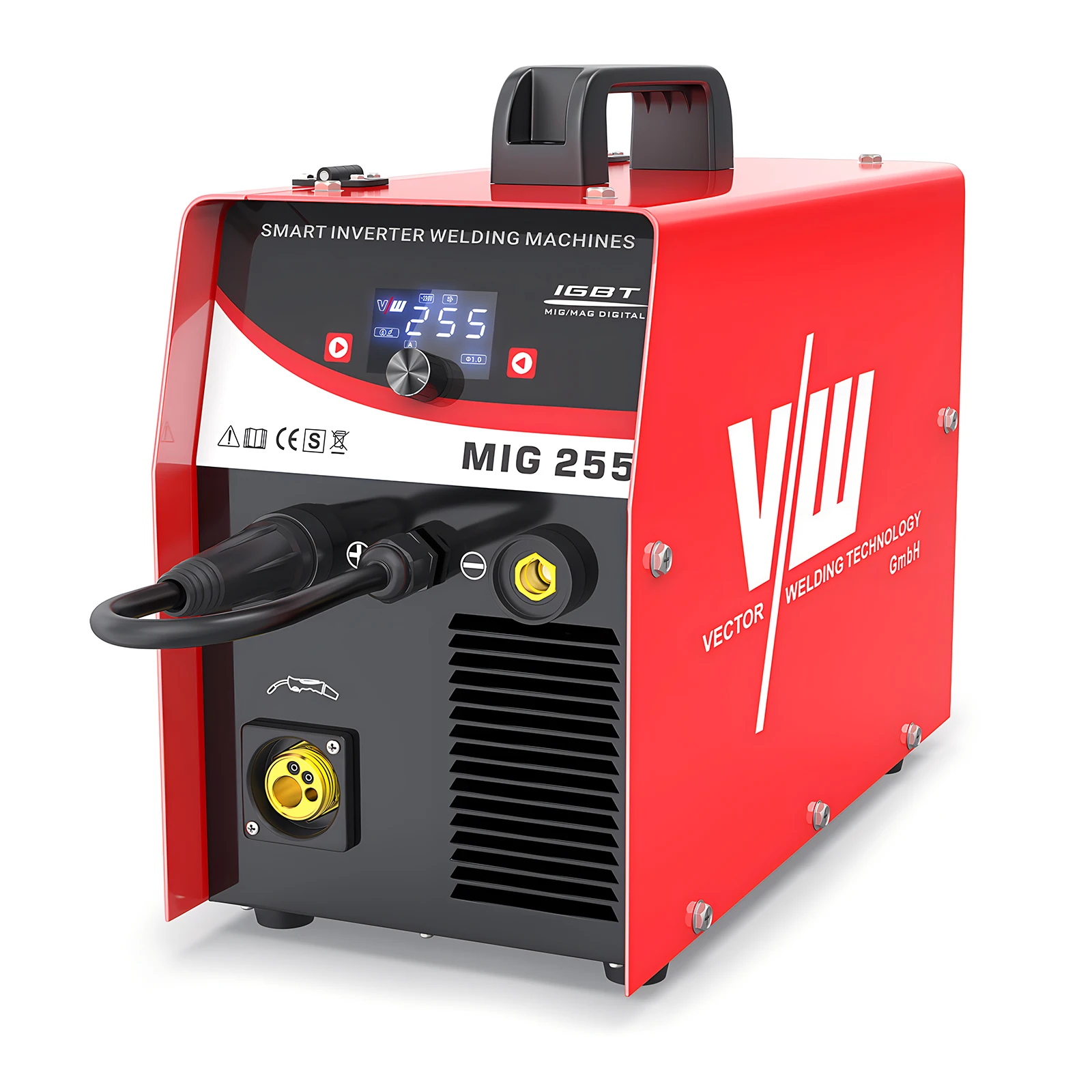 

Сварочный аппарат Stahlwerk & Vector 4-в-1 MIG255 200А, 5 кг, портативный, для сварки MIG (с газом CO2), MIG (без газа), MMA, Lift TIG, многофункциональный