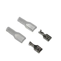 100pieces 4.8 mm with transparent sheath inserted spring 4.8mm Female connector terminal Faston with insulator for wire