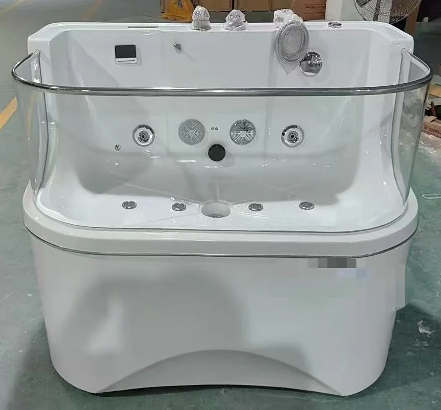 Eco-Friendly Acrylic Pet Grooming Spa Bathtub with Ozone and Milk Bath Functions for Dogs and Cats Except Milk Bath)