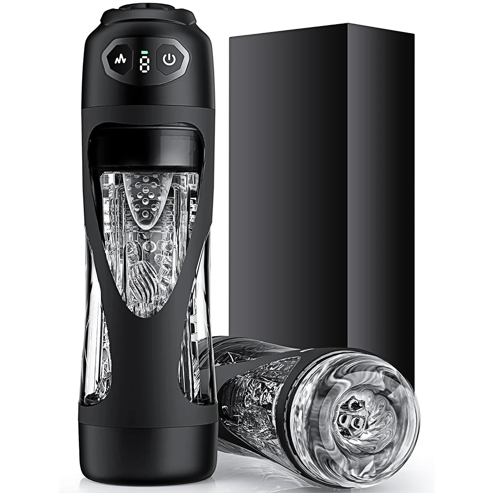 Automatic Male Masturbator Vibrating Sucking Machine Pocket Pussy Simulation Blowjob Tongue Licking Adult Goods Sex Toy for Men