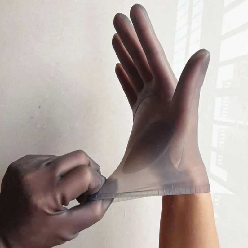 1 Pasang Sarung Tangan Silikon Aman Dapat Digunakan Kembali untuk Pembuatan Perhiasan Pengecoran Resin Epoksi Mitten Alat Kerajinan DIY