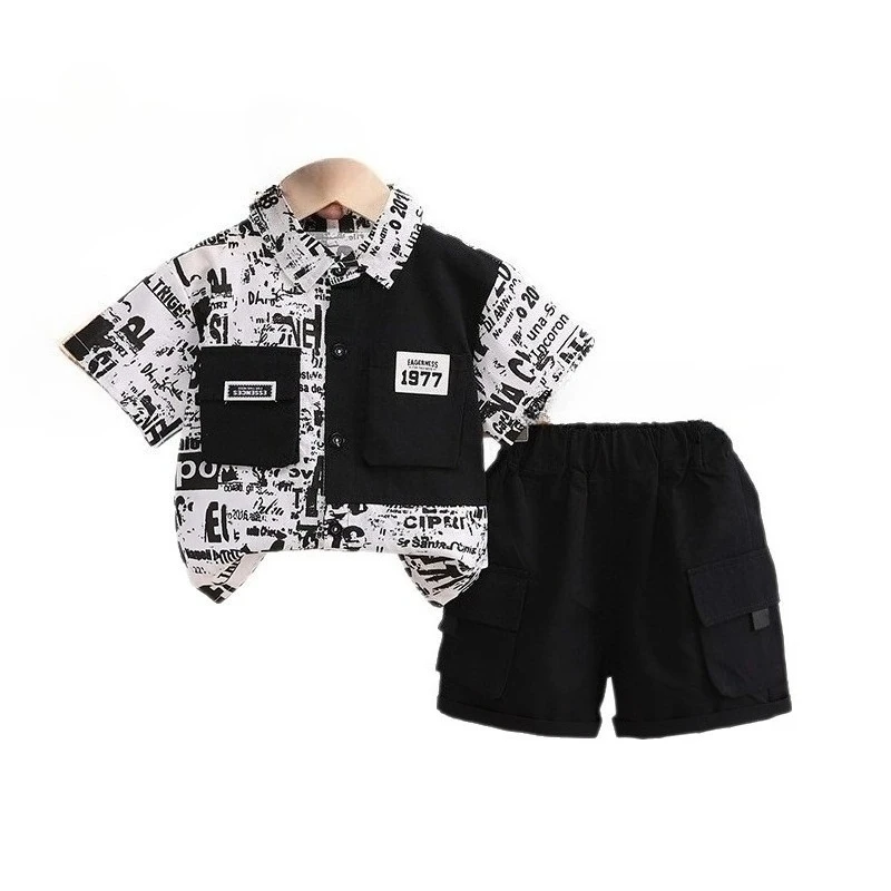 

New Summer Baby Boys Clothes Suit Children Short Sleeved Shirt Shorts 2Pcs/Sets Kids Clothing Infant Costume Toddler Tracksuits