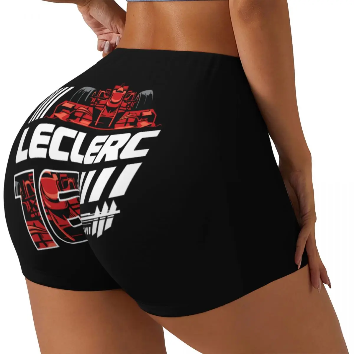 Custom Charles Leclerc 16 Running Volleyball Gym Shorts Women Sport Car Athletic Workout Yoga Shorts