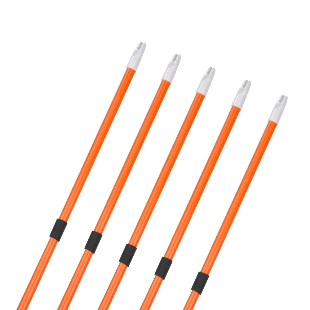 Bowfishing Arrows 6pcs Solid Fiberglass Replaceable Broadheads Safety Slides for Hunting Fishing Outdoor Shooting Practice Use view 8