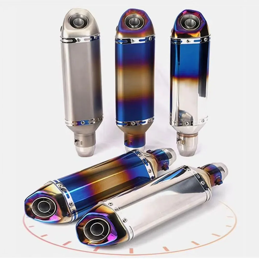 Durable Slip - On Hot Selling Carbon Fiber Exhaust Escape Pipe Motorcycle Muffler Escapamento High Performance Good Quality