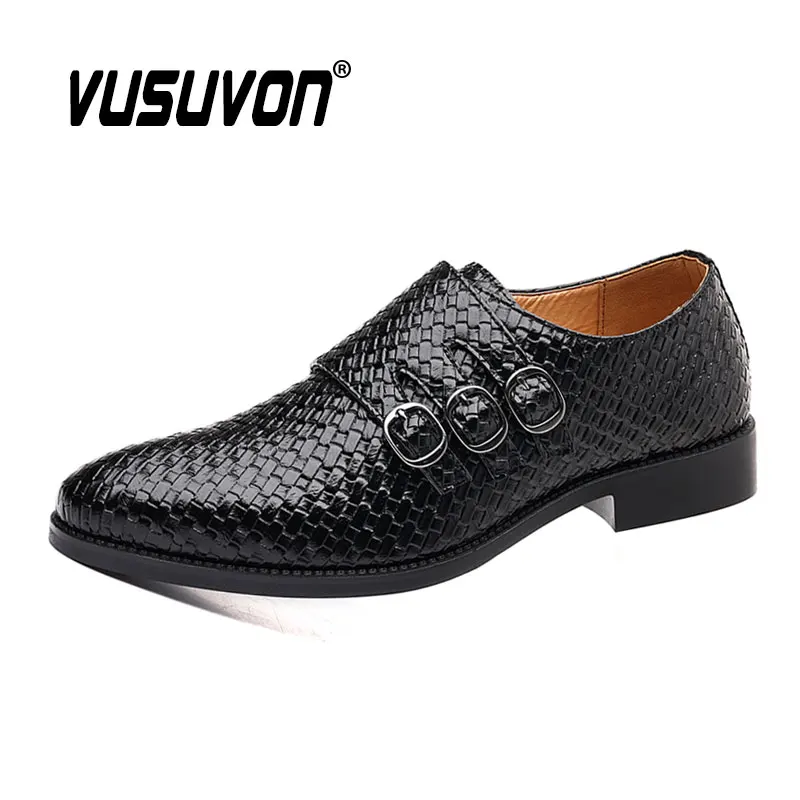 Men Monk Shoes Fashion Dress Classic Loafers Wedding Causal Business Footwear For Party Big Size 39-48