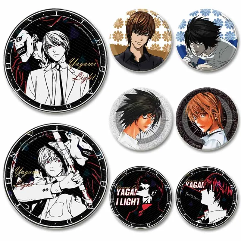 Light Yagami Ryuk Teru Mikami Comic Figure Badge Anime Cartoon Cute Exquisite Enamel Pins for Clothes Backpack Jewelry Hat Gifts