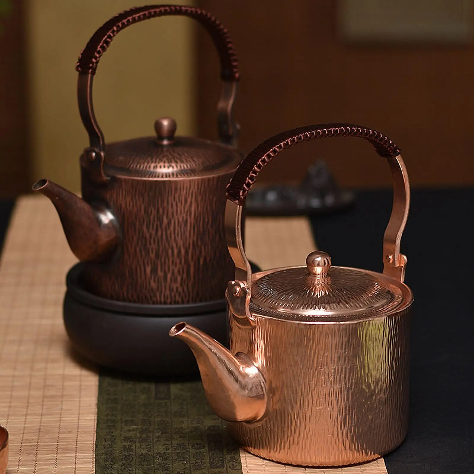 

Copper Teapot Water Boiler Jug Teaware Tea Kettle for Camping Picnic Outdoor