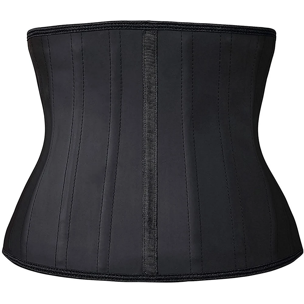 9.5 inch Short Torso Corset For Women Latex Waist Trainer Tight Band Slim Figure Manager Waist Steel Boned Abdominal Band 9047