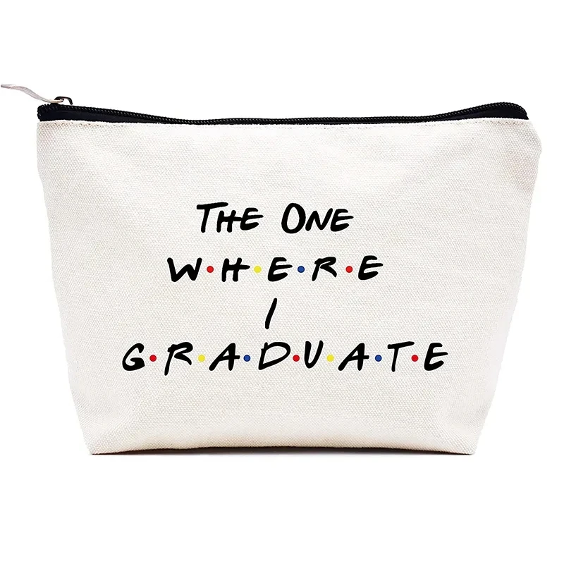 Friends Tv Show theme The One Where I Graduate makeup bag Sister Daughter University Nurse College High School Graduation Gift