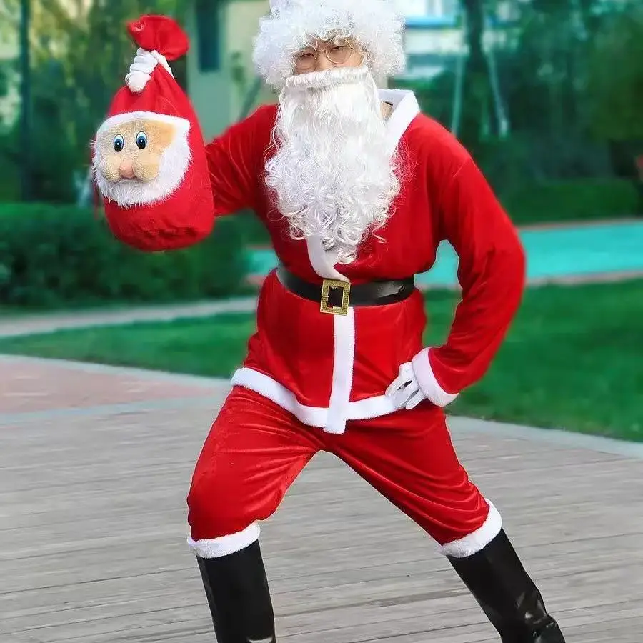 

Adult S Claus Costume Cisas Performance Outfit Men's Clothing loween Cisas Theme Stage Costume Traditional Chi...