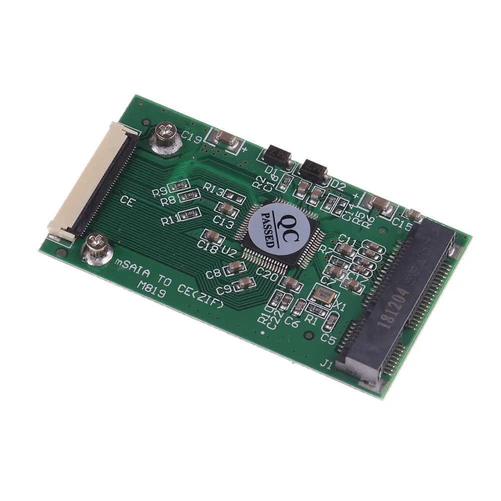 IYBBW-Mini Msata Pci-E 1.8 Inch Ssd To 40 Pin Zif Ce Cable Adapter Converter Card