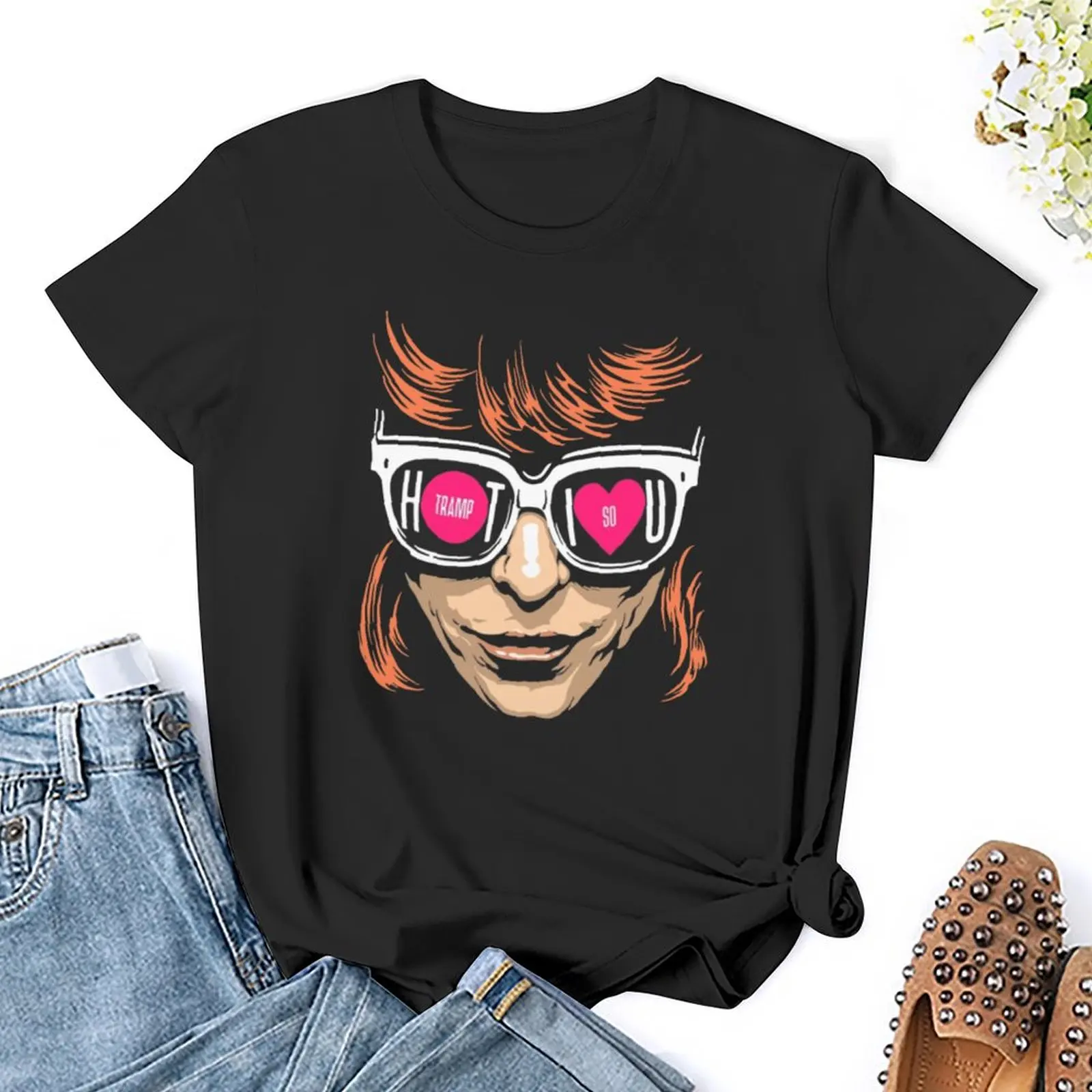 Camiseta de Tramp So I love You para mujer, ropa vintage, tops bonitos, camiseta gráfica