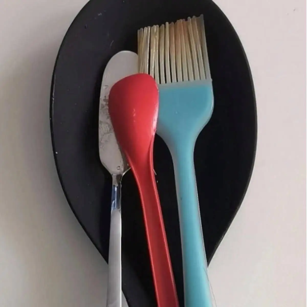 1Pc Large TPE Spoon Rest Heat Resistant Washable Kitchen Counter Spoon Mat Utensil Holder For Household