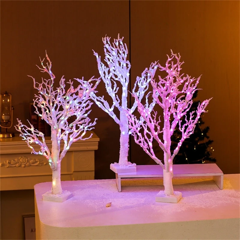 

LED Lighted Christmas Tree Ornament Stylish Festival Decoration Home Accent Lighting Battery Operated for Warmth