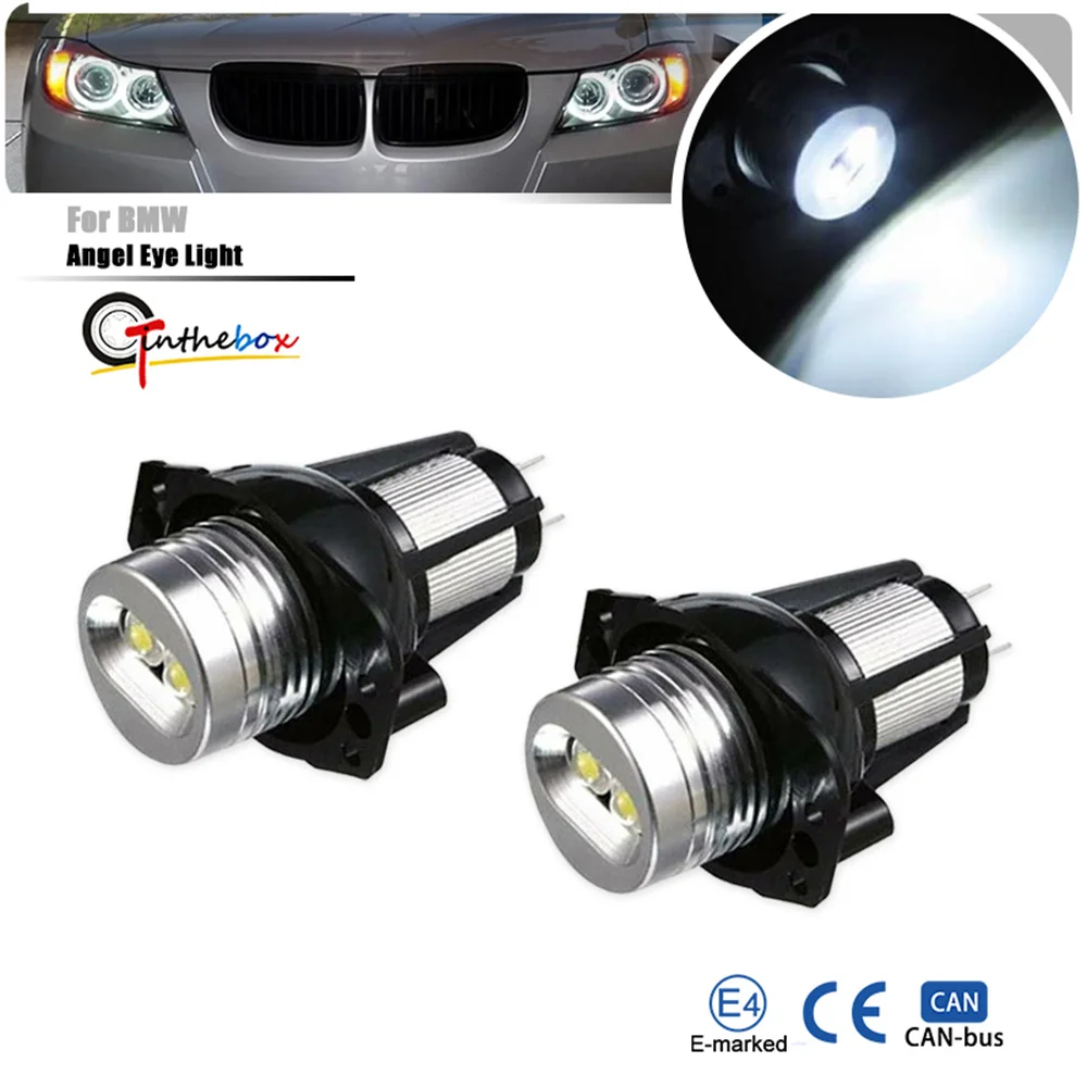 

Car White LED Headlight Bulbs Angel Eye Halo Ring Marker Lights For BMW E90 E91 325i 325xi 328i 328xi 330i 330xi 335d 335xi 335i
