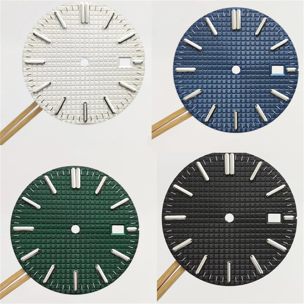 31.8mm NH35 Dial For NH35A Movement Royal Oak ap Watch 3crown Dial Face Watch Dial Accessories Green Luminous