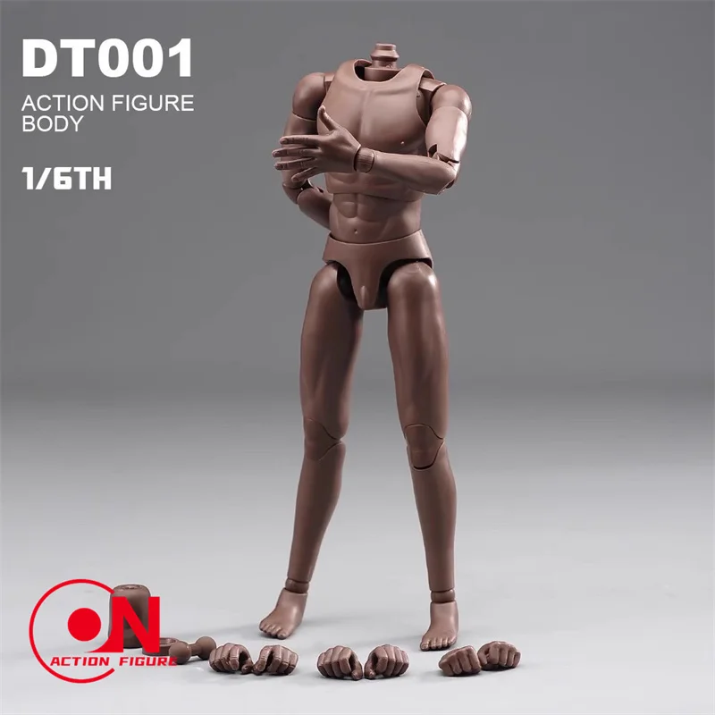 DT001 DT002 DT003 1/6 Soldato maschio Corpo articolare super flessibile con mani morbide Piedi 27 cm Figura di azione muscolare standard bambola