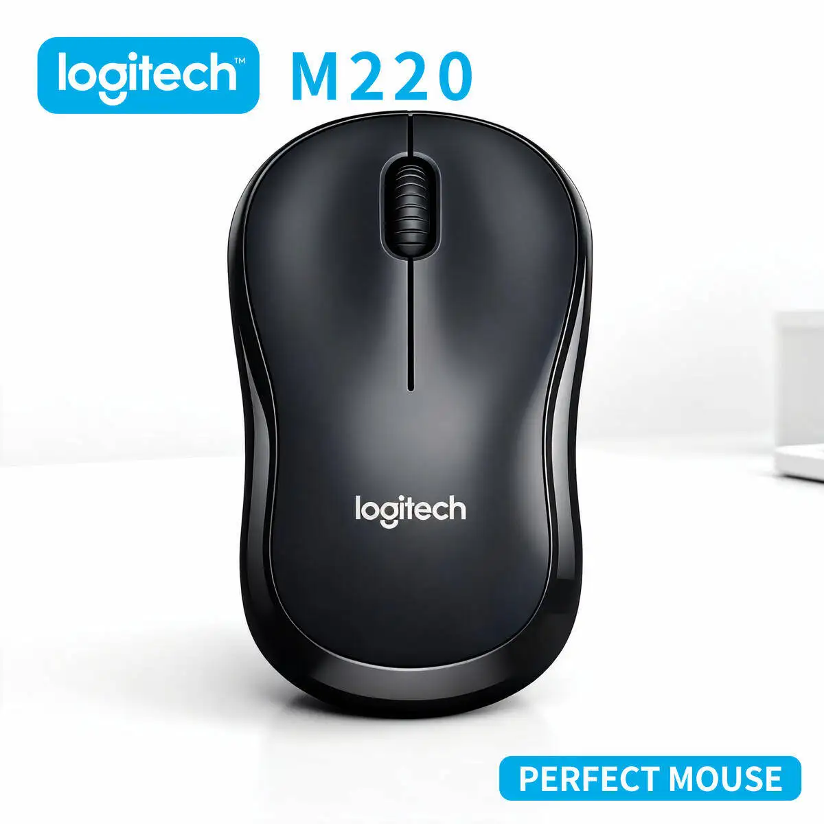 

Logitech M220 Wireless Silent Mouse Ergonomic Design for Home & Office Daily Use