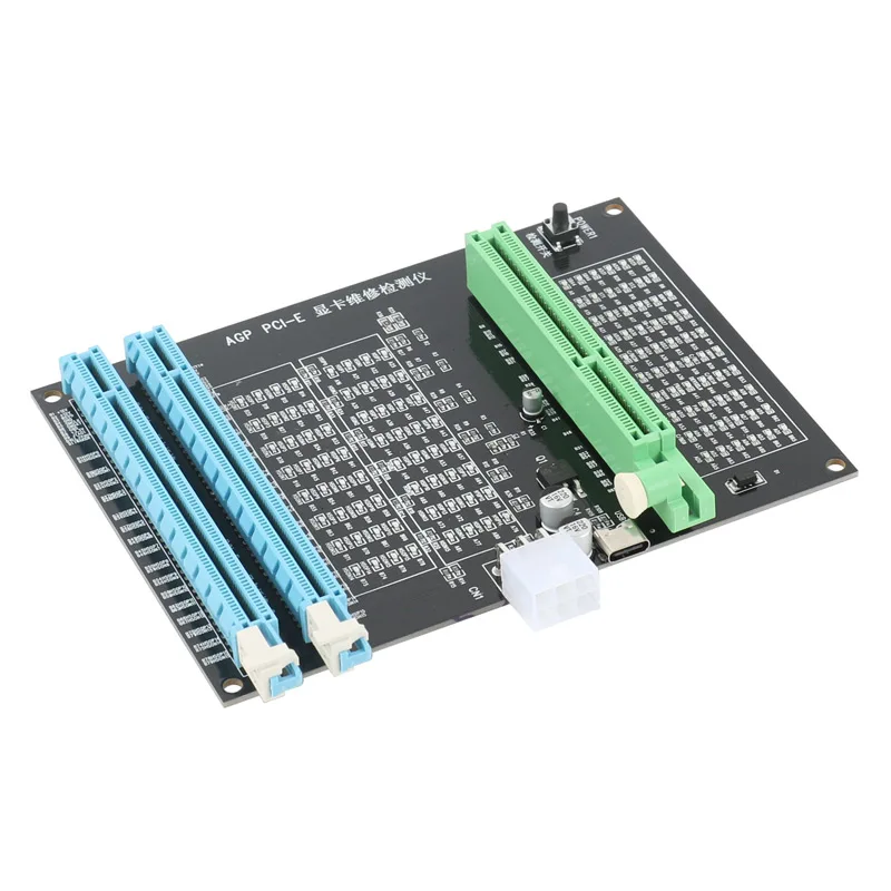 PC PCI-E AGP X16 Dual-use Socket With Light tester Display Checker Tester Graphics Card Diagnostic Tool