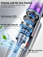 Aspirateur sans fil Tdyon Nova 70000PA 680W, autonomie de 75 minutes, batterie amovible, autoportant, recharge mural 6