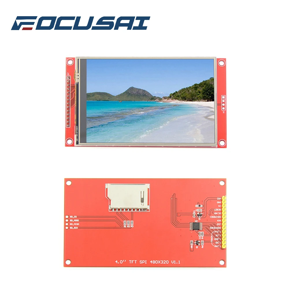 

FOCUSAI 4.0 inch LCD 480*320 MCU SPI Serial TFT LCD Module Display Screen with Touch Panel Build-in Driver ILI9486