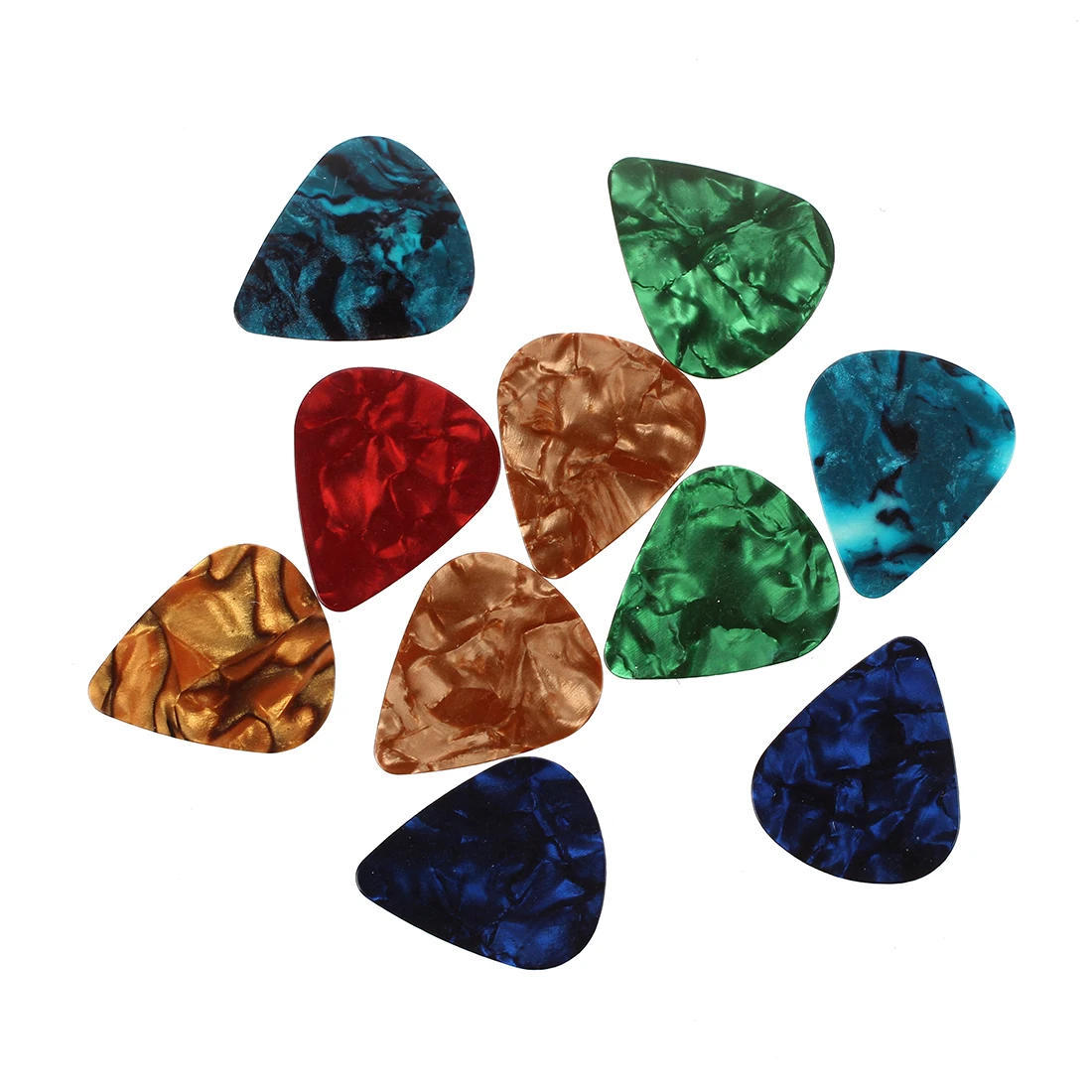 10 Pcs Stylish Colorful Celluloid Guitar Pick