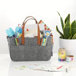 Felt Diaper Bag Storage Bag Portable Trolley Handbag Hangable Storage Bag Storage Basket Mommy Bag 1pcs
