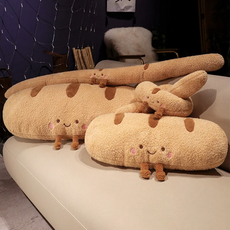 French Bread Plush Pillow Stuffed Long Food Plushie Peluche Party Prop Decor Sleeping Companion Gift