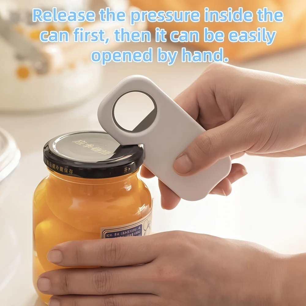 Magnetic Soda Bottle Opener Sticks to Metal Surfaces Opens Everything Compact Lightweight Design White Kitchen Helper Too
