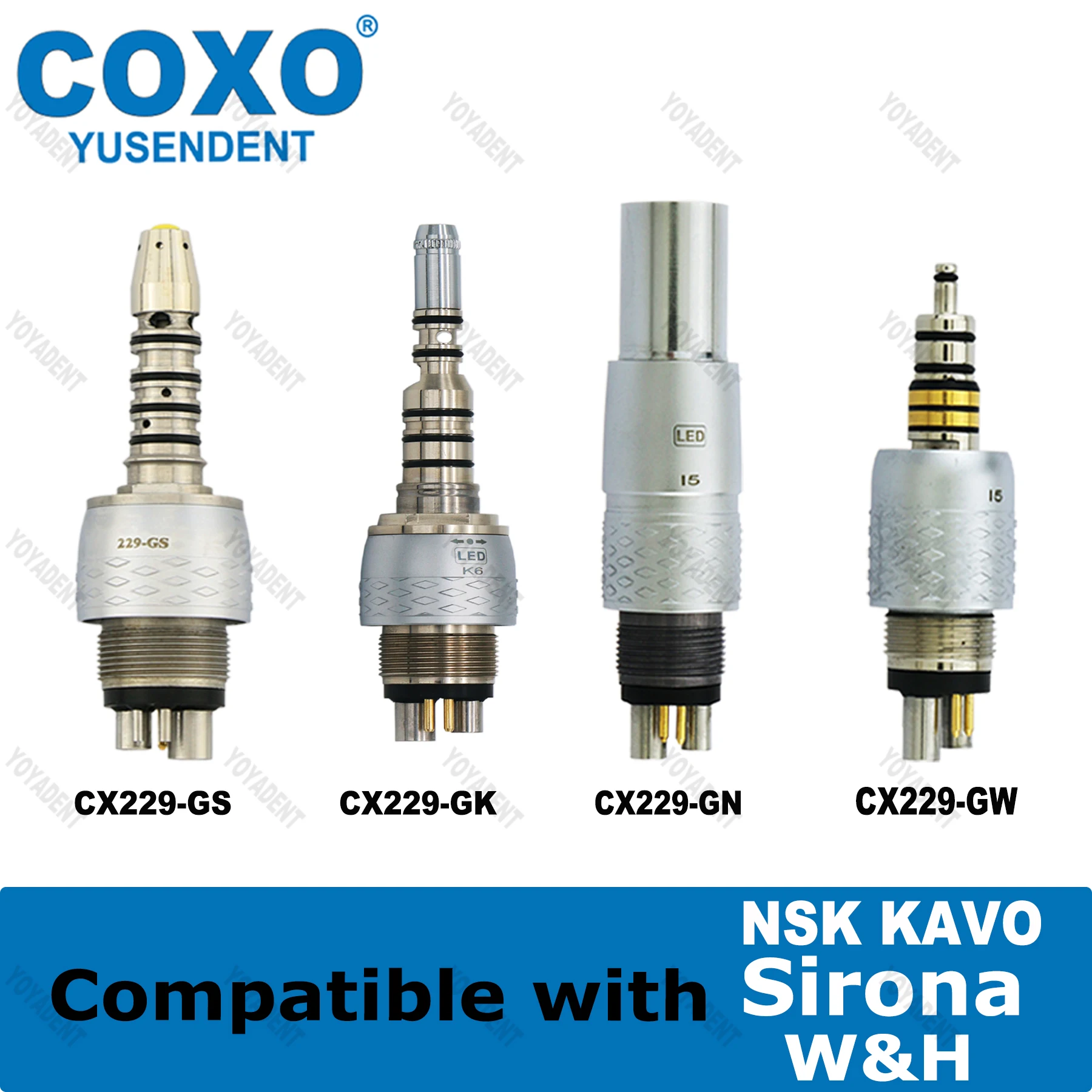 

COXO Dental Turbine 6 Pin LED Coupling For Fiber Optic High Speed Handpiece Fit KAVO NSK WH SIRONA Dentist Tools